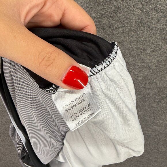 Unbranded Tankini Top Women 2X Plus Black Sleeveless Push Up Wide Strap Ruffle - Picture 7 of 8